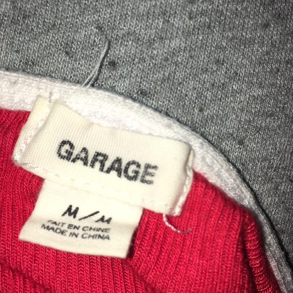 Garage, Red cropped tank top. - Picture 2 of 2